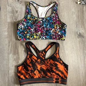 Nike and UA sports bras
